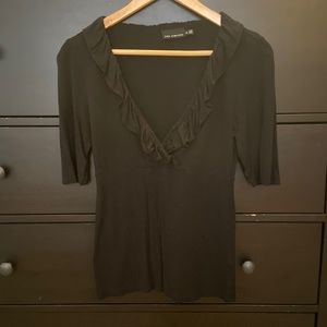 The Limited Ruffled V-Neck Blouse (S)